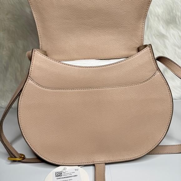 Chloé Marcie Medium Leather Crossbody - Nomad Beige - Picture 5 of 12